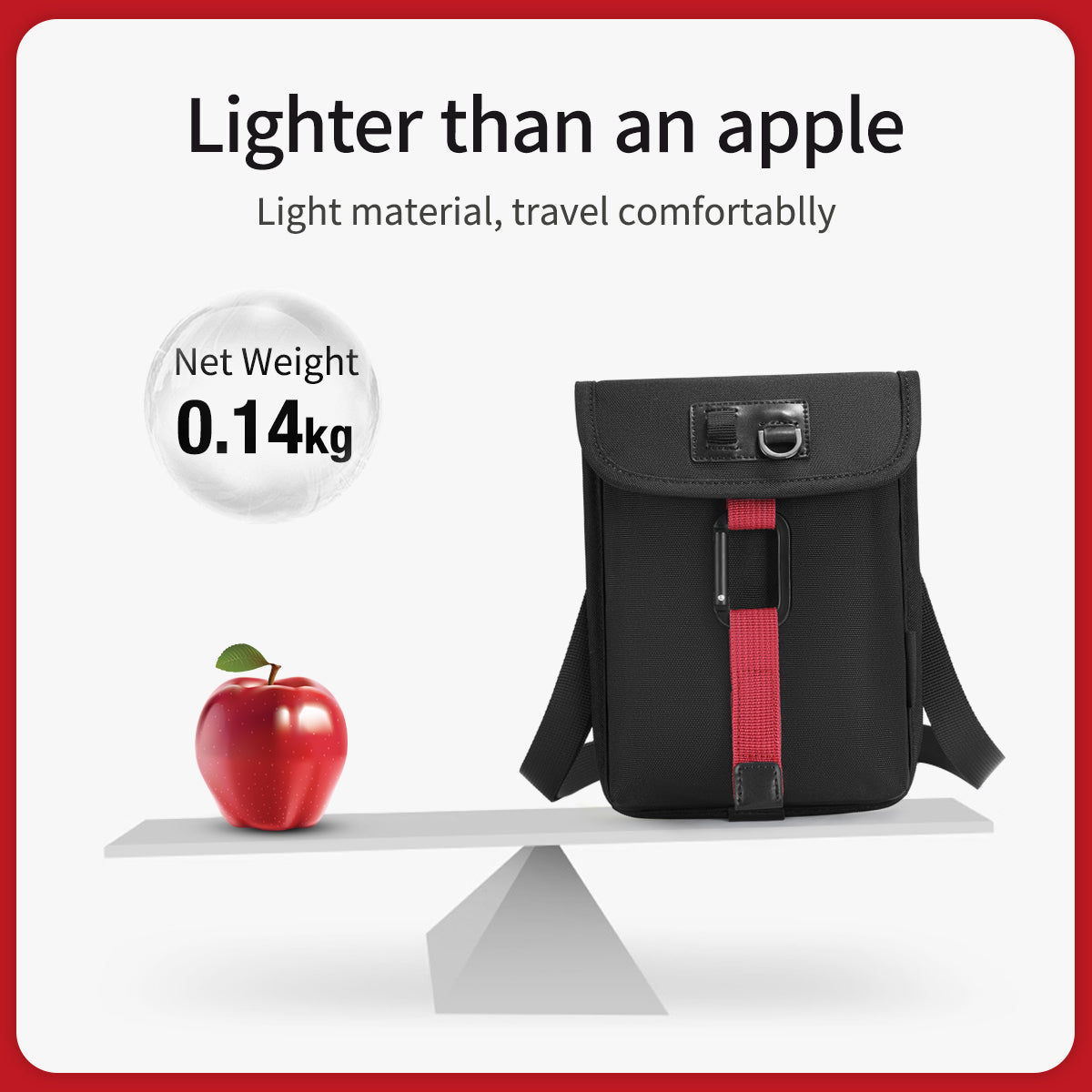 Lifetime Warranty Waterproof Men’s Shoulder Bag Fashion Lightweight Sling Bags Mini Casual Crossing Bag For Phone Banana Bag