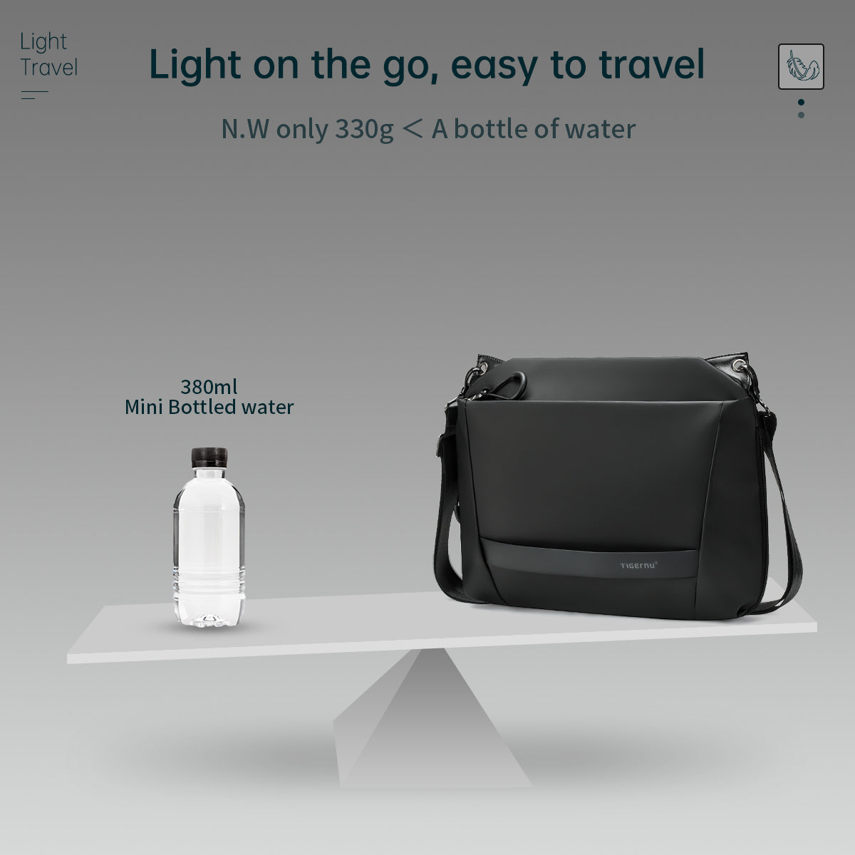 Tigernu T-S8359 customize brand new design expandable casual cross body bag teenager messenger bag for men