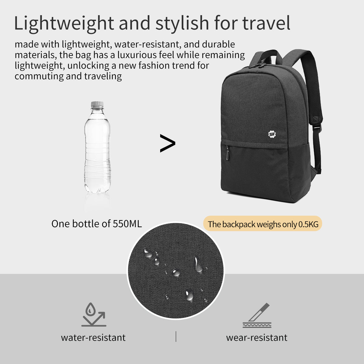 Tigernu T-B9325 custom waterproof light weight bags college laptop backpack casual backpack for teens