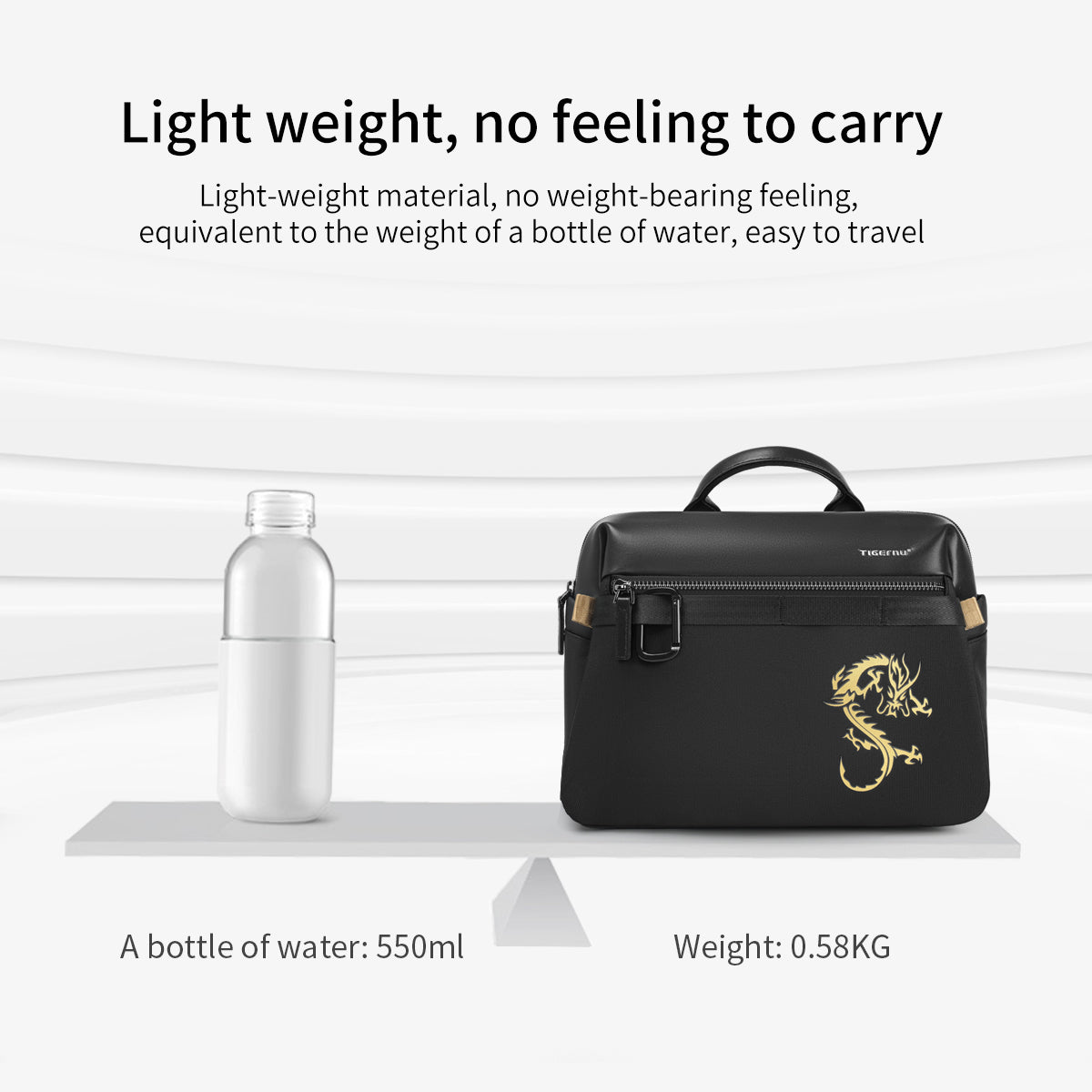 Lifetime warranty Fashion men's shoulder bag Chinese style handbag suitable for 11 inch tablet computer waterproof shoulder bag dragon series