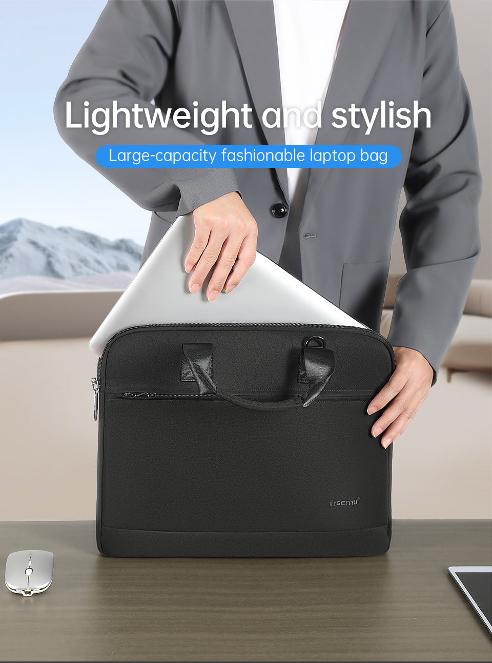 Tigernu Women Briefcase Bags For Men 14 15.6inch Laptop Bag Folder For Documents Bags For Women Female Handbag Suitcase Business