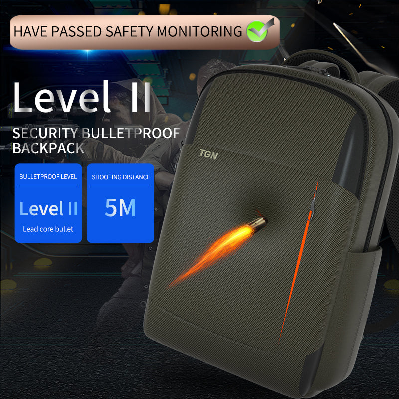 Mochila Tigernu a prueba de balas, antirrobo RFID, para hombre y mujer, para portátil de 15,6 pulgadas, con carga USB, impermeable, para la escuela 