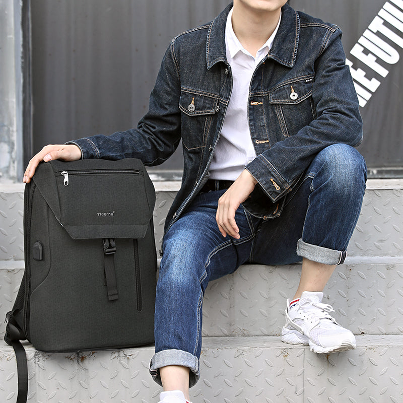 Tigernu T-B3621B wholesale 15.6'' USB softback student notebook travel bag outdoor laptop backpack for men 2 buyers
