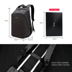 Tigernu T-B3351 15.6 inch black USB mochilas fashion college student school business bags male laptop backpacks for men