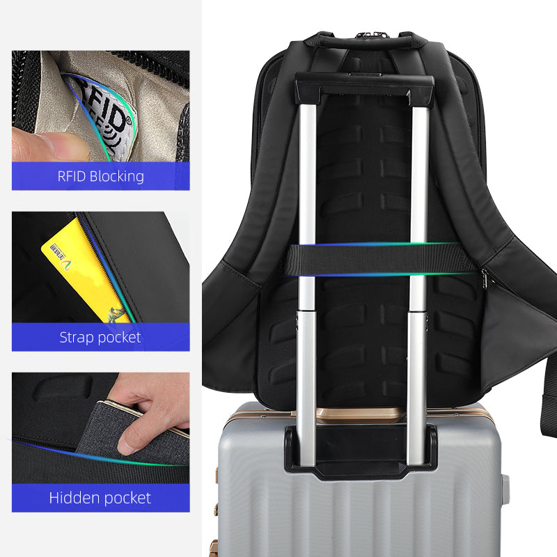 Tigernu - Nueva mochila para portátil de 15,6 pulgadas, ultraligera, impermeable y con carga USB para hombre 