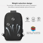 Tigernu High Quality USB Charging 9.7" iPad Men Water Repellent Chest bag Fashion Casual Chest bags For men