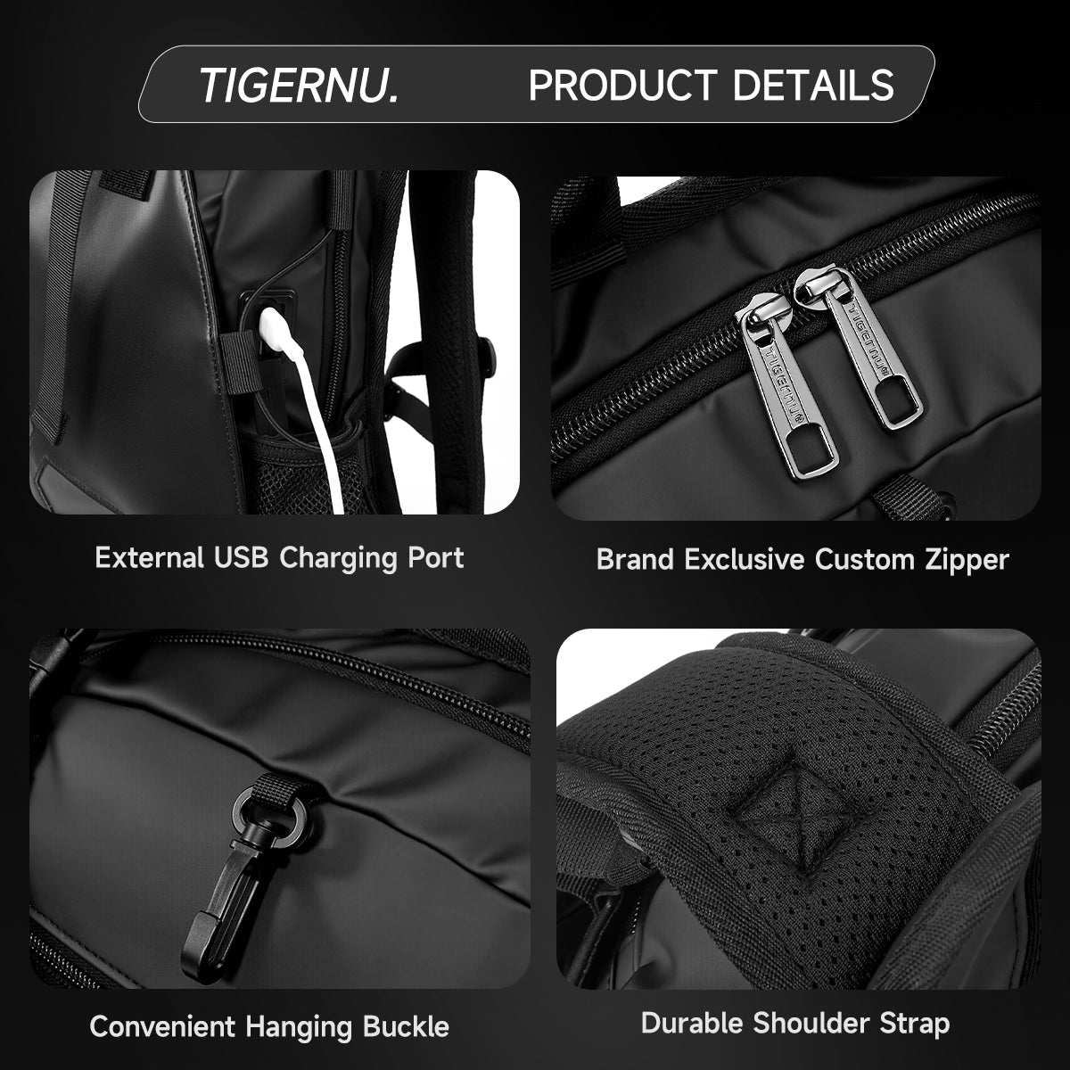TIGERNU T-B9888 Waterproof Cycling Backpack 8L Full-Face Helmet Compatible