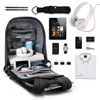 Tigernu T-B3213HC Backpack for men boys travel outdoor big bag with usb charging anti theft black gray leisure style fits for 15.6