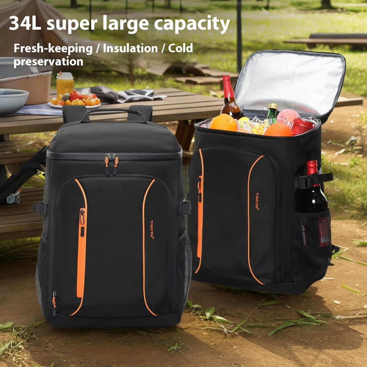 High Quality Custom Logo Portable Cooler Bags Multifunctional Heat Cold Preservation Picnic Bag Outdoor Camping Backpack