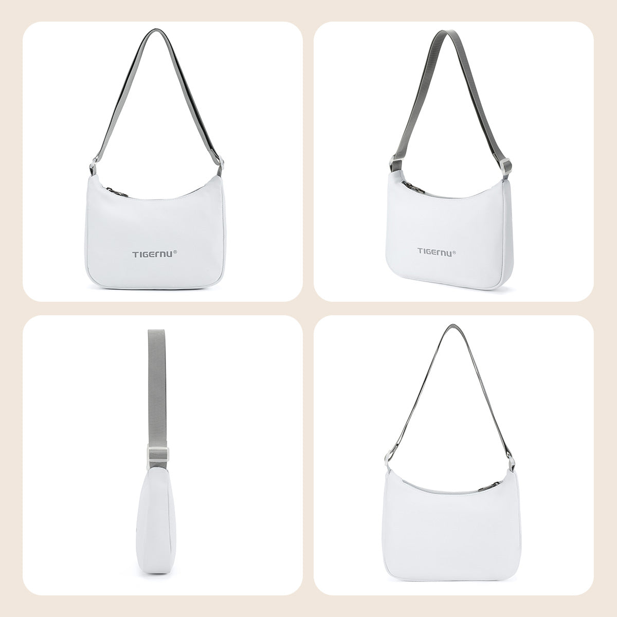 TIGERNU T-S81188 Compact Shoulder Bag 2L Tablet Compatible Multi-Compartment