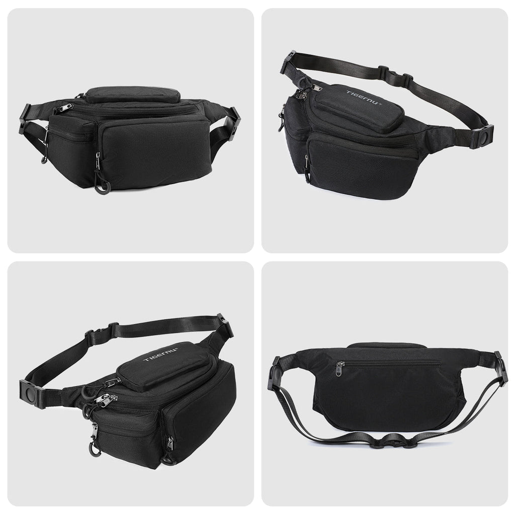 TIGERNU T-S81119 Multi-Compartment Waist Bag 3L with Rotatable Strap