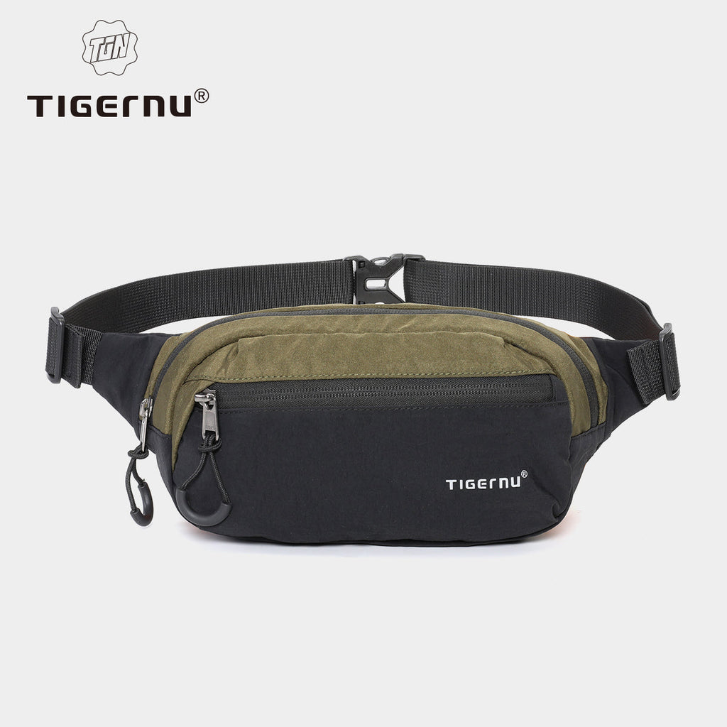 TIGERNU T-S81166 Versatile Waist Bag Multi-Compartment Crossbody with Adjustable Strap