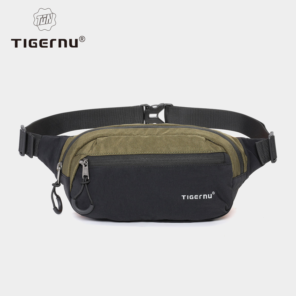 TIGERNU T-S81166 Versatile Waist Bag Multi-Compartment Crossbody with Adjustable Strap