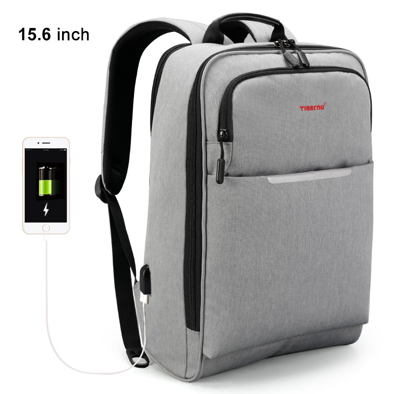 Tigernu brand usb men's backpack anti-theft backpack 14-15.6 inch laptop backpack waterproof men's backpack women's schoolbag