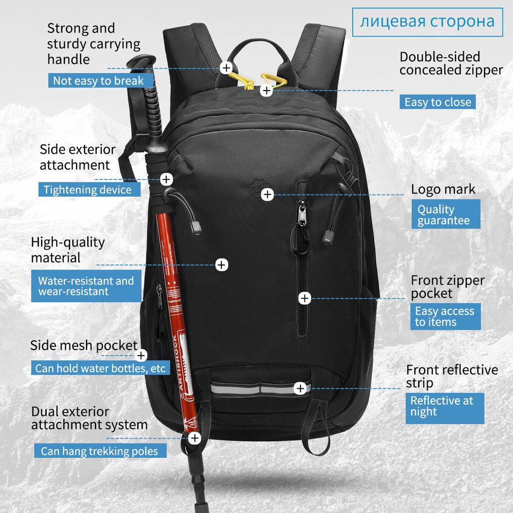 new trending waterproof quality other hiking backpack mountaineering bag with reflective strip