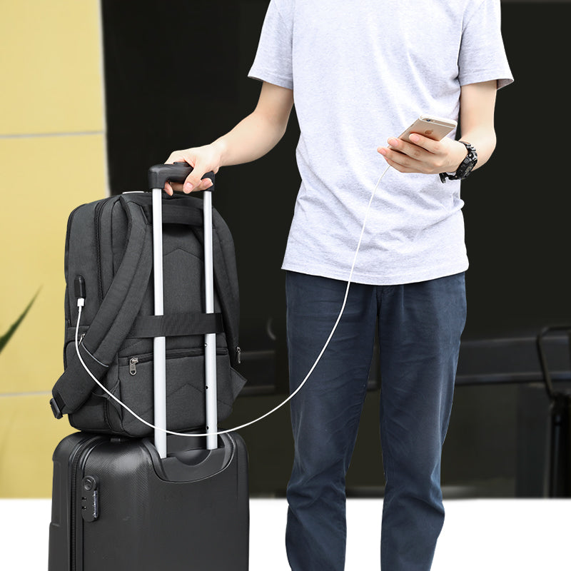 Mochila Tigernu para portátil de 15,6 pulgadas, con carga USB, impermeable, antirrobo, informal, para hombre 