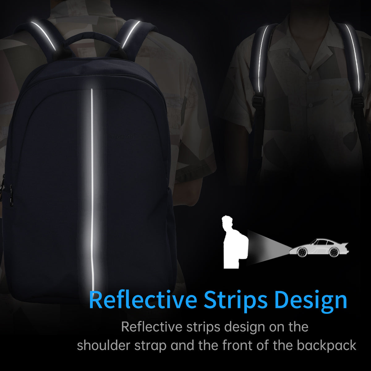 Lifetime warranty, 15.6 inch classic laptop backpack, men's anti-theft travel backpack, high-quality waterproof school backpack