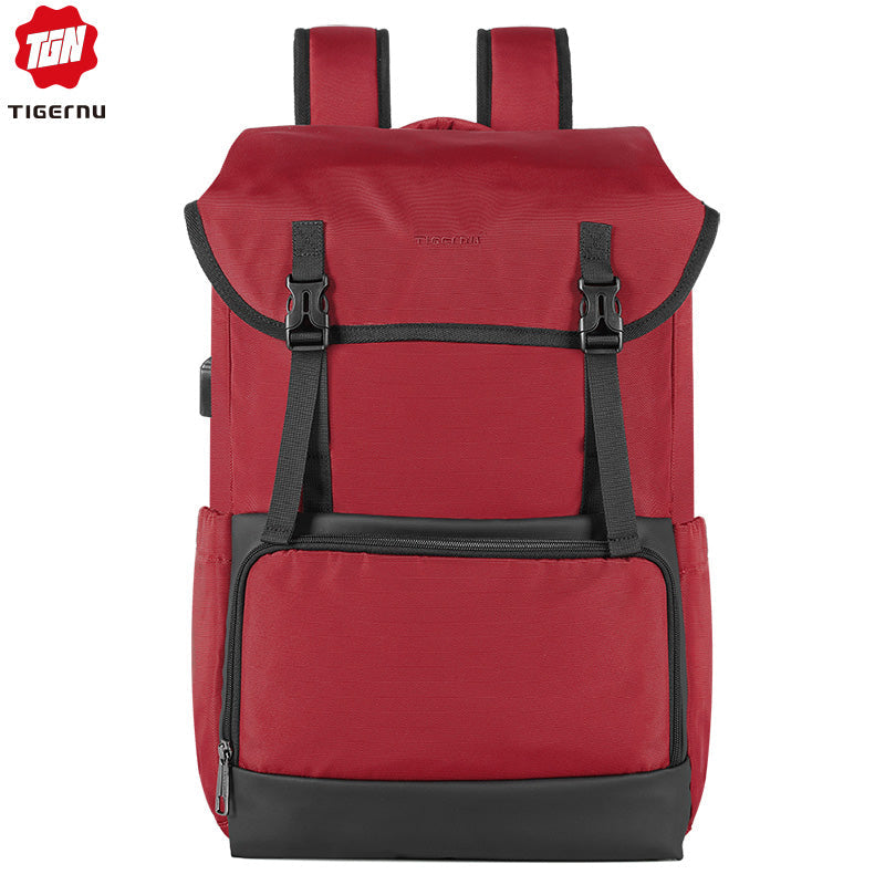 Mochila Tigernu para hombre/mujer, deportiva, impermeable, con carga USB y compartimento para portátil 