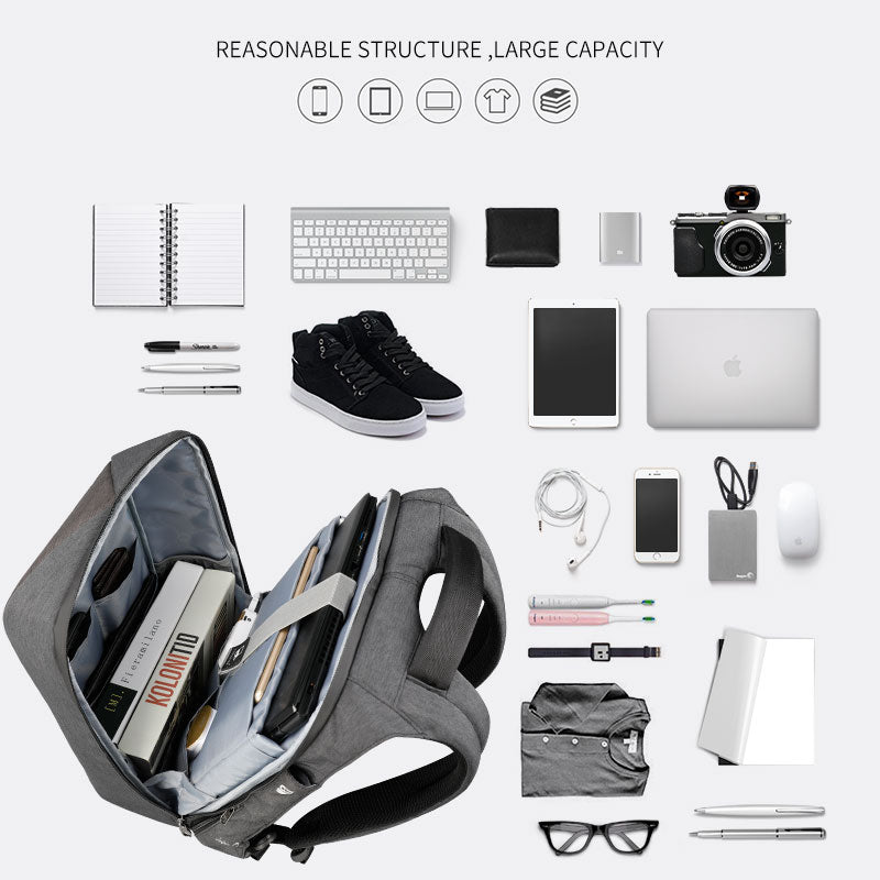Tigernu Women's Backpack Fashion Leisure Business High Quality Zipper Clutch Carbon Steel Anti theft Waterproof Women's School Travel Bag Laptop Computer Backpack Women's Backpack