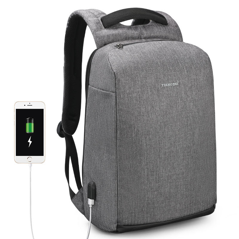 Tigernu anti-theft men's backpack splash proof antifreeze 15.6 inch laptop backpack with USB charging travel men's backpack