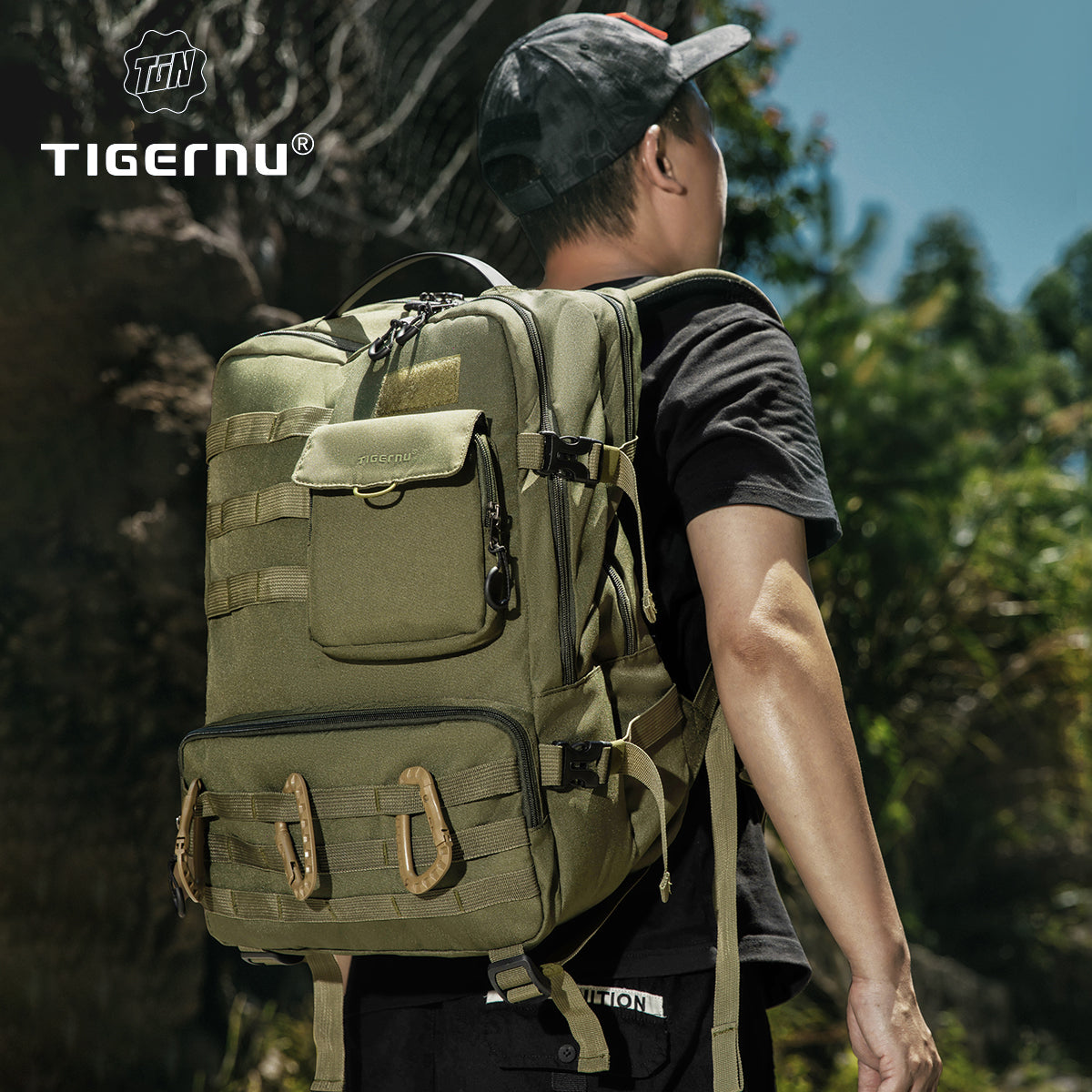 TIGERNU T-B9007B Mountaineering Camping Adventure Multifunctional 28L Large Capacity Travel Laptop Backpack