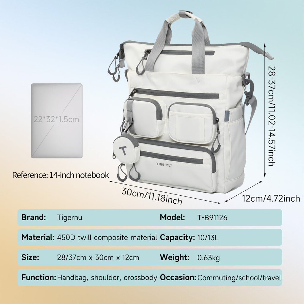 TIGERNU T-B91126 Business Backpack 15.6 Inch Laptop Compatible Multi-Compartment