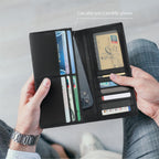 Lifetime Warranty Luxury Men's Wallet 100% Leather Men's Wallet Long Men's Leather Men's Wallet