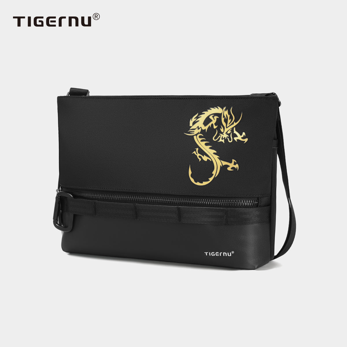 Lifetime warranty, Chinese men's shoulder bag, 9.7-inch tablet computer, shoulder bag, mini lamp, dragon series travel bag