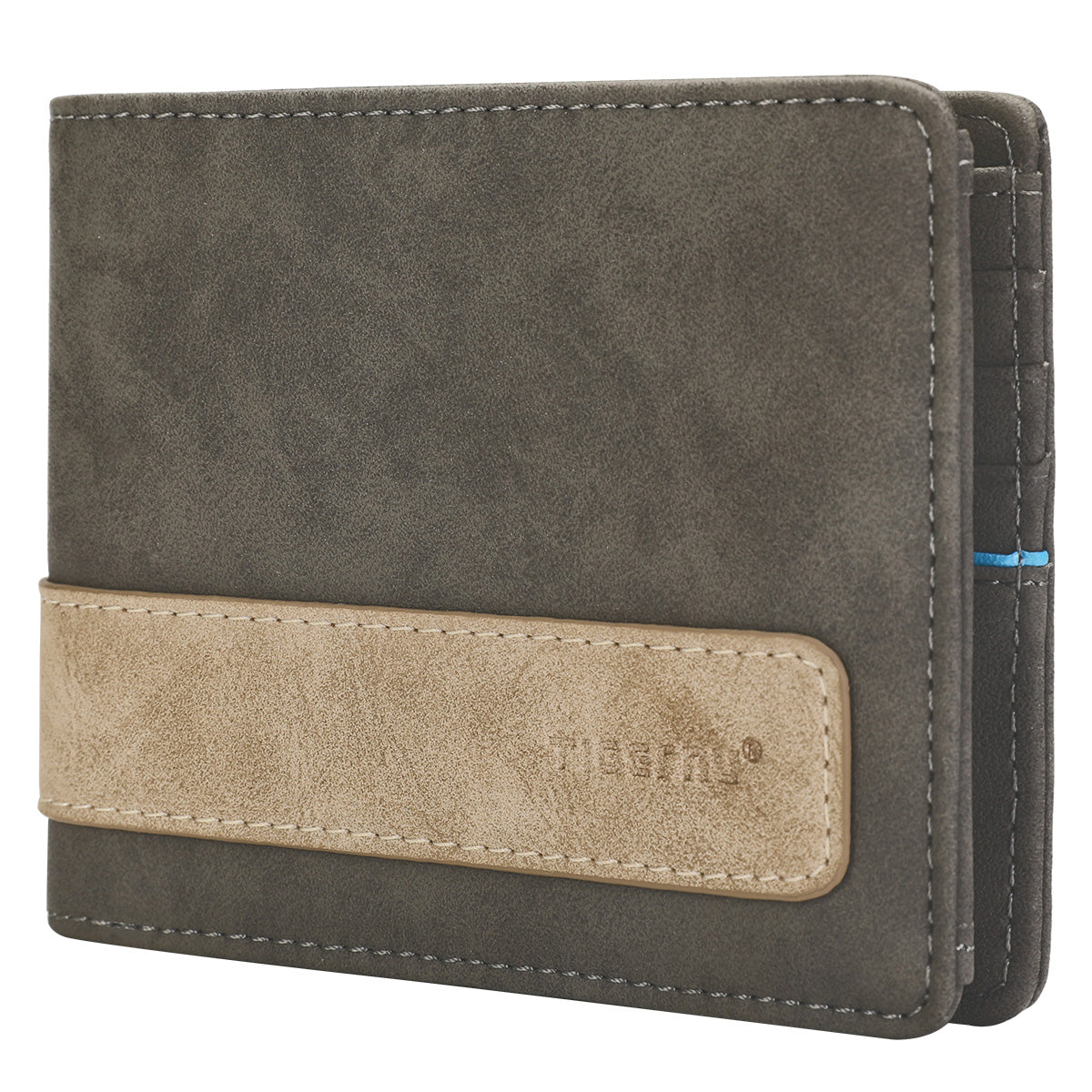 Tigernu, new men's leather short wallet, ultra-thin small wallet, casual men's wallet with card slot, coin wallet, men's wallet, men's mini bag