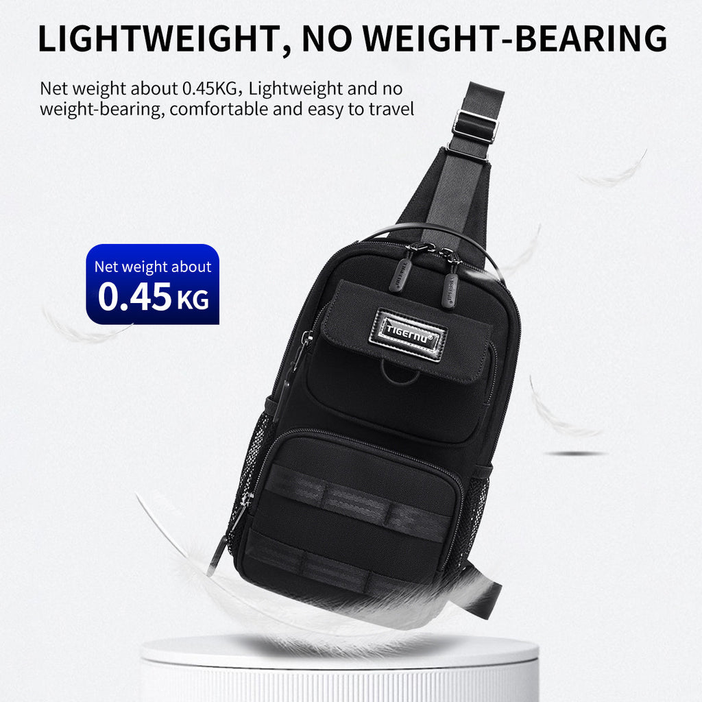 Tigernu men's chest bag, cool fashion lightweight shoulder bag, leisure travel mini shoulder bag, unlimited series