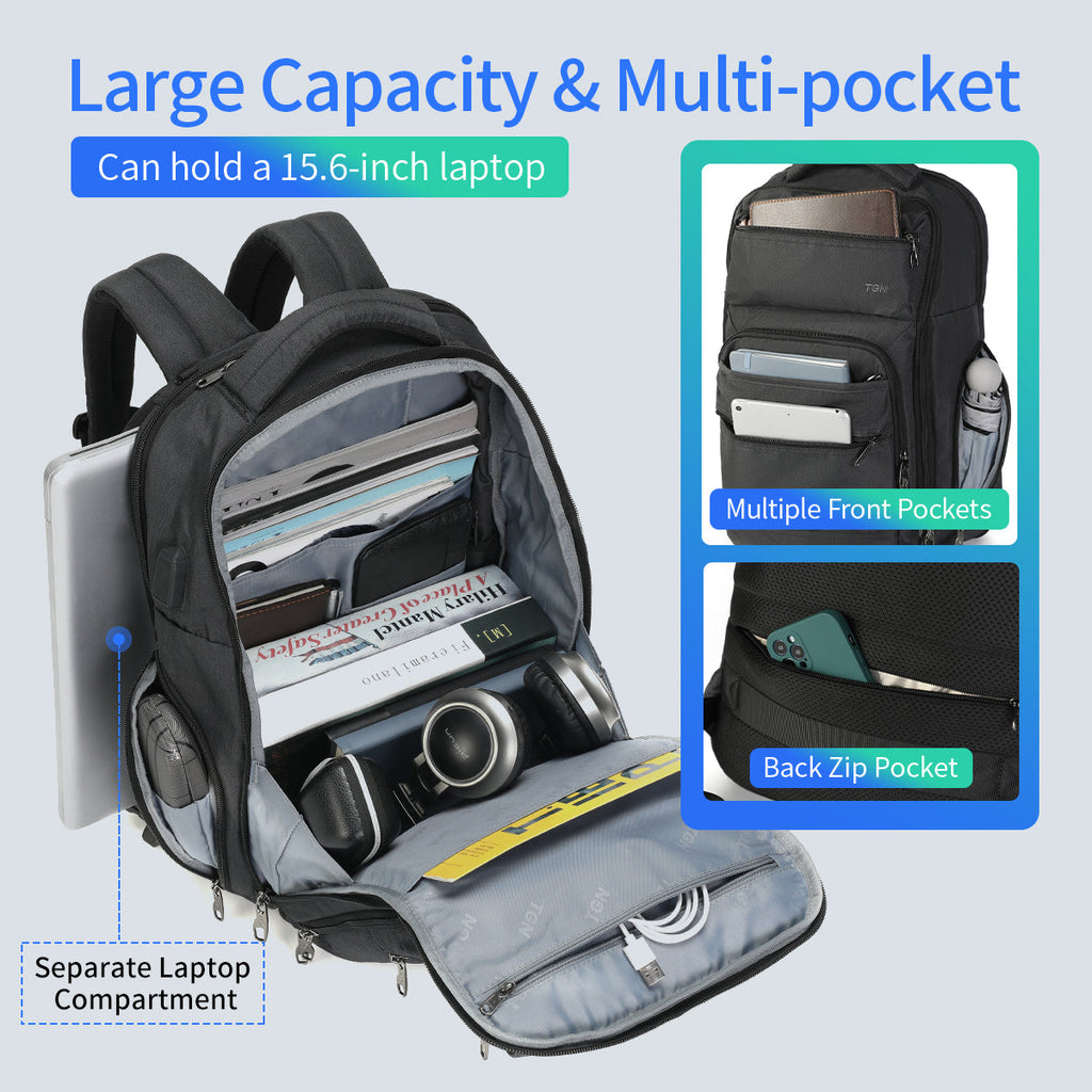 Tigernu Brand 29L Anti Theft Men Fashion USB Charger Male Mochila 15.6inch Laptop Bag Backpacks Travel Casual Schoolbag For Boy