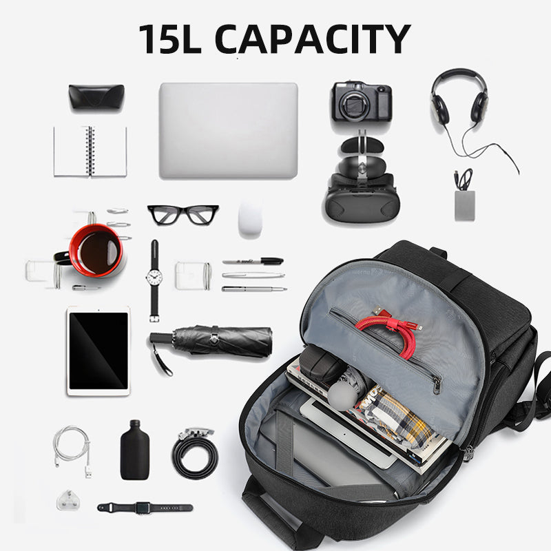 Mochila impermeable para portátil de 14 pulgadas para hombre, con compartimento para portátil. 