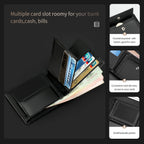 Tigernu men's artificial leather wallet, fashionable men's short wallet, credit card cardholder, men's small purse with gift box