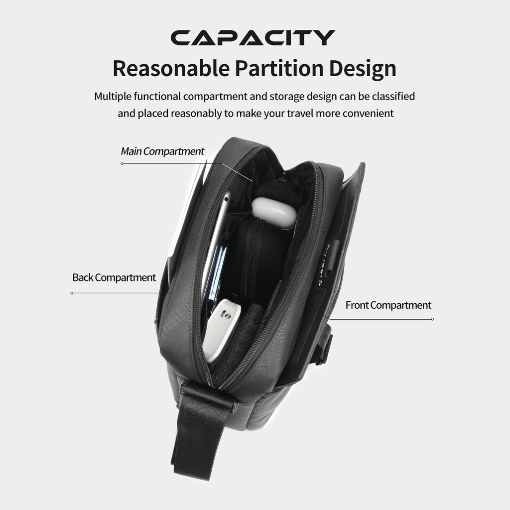 Bolso bandolera impermeable y antiarrugas Tigernu Elite Series para iPad de 10,2 pulgadas