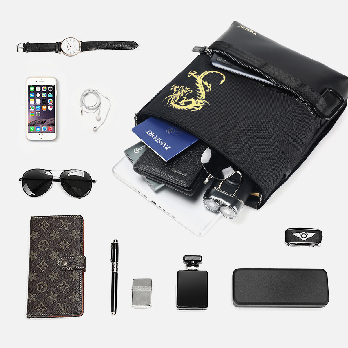 Tigernu 	T-S8222S Lifetime warranty, tigernu Chinese Style fashion Shoulder Bag, dragon series travel bag