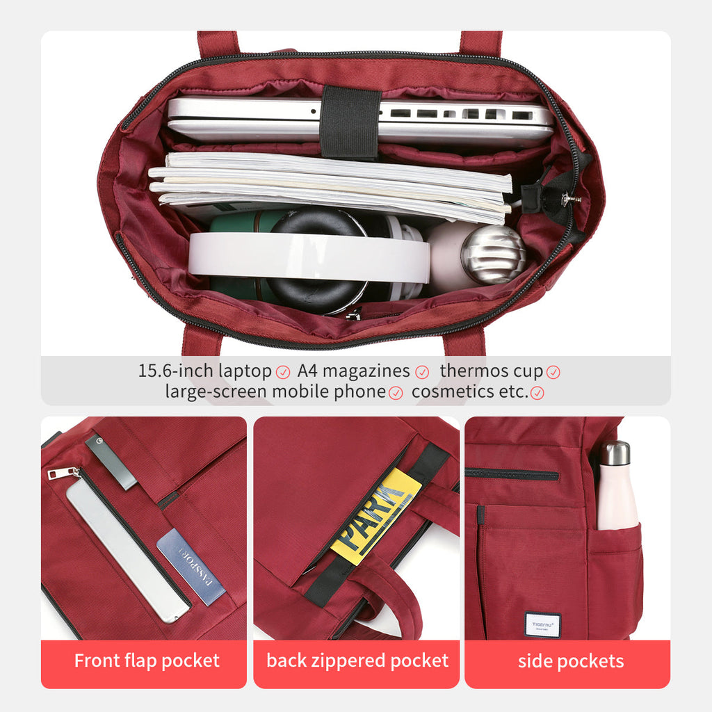 Mochila deportiva informal Tigernu T-S8632, resistente al agua, con carga USB, para portátil, para niñas y mujeres