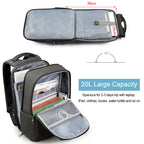 Mochila Tigernu para portátil de 15,6 pulgadas, con carga USB, impermeable, antirrobo, informal, para hombre 