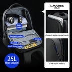 Teenagers' daily school backpack, double-layer road men's zippered backpack, anti-theft laptop 17 inch, lifetime warranty