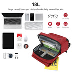 Mochila escolar Tigernu de moda para mujer, roja, con carga USB, antirrobo, para adolescentes y niñas, para portátil de 15,6 pulgadas