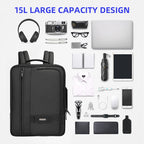 Mochila para portátil Tigernu 3 en 1, resistente al agua, de 15 pulgadas, para hombre 