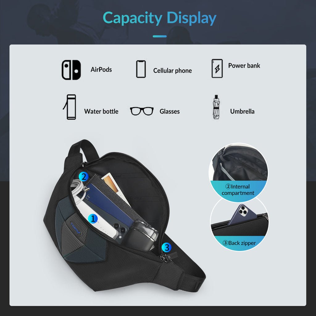 Tigernu T-S8166 Outdoor Sports Pocket Running Waterproof Phone bag Waist Belt Pack Travel Bag for men Bum Bag