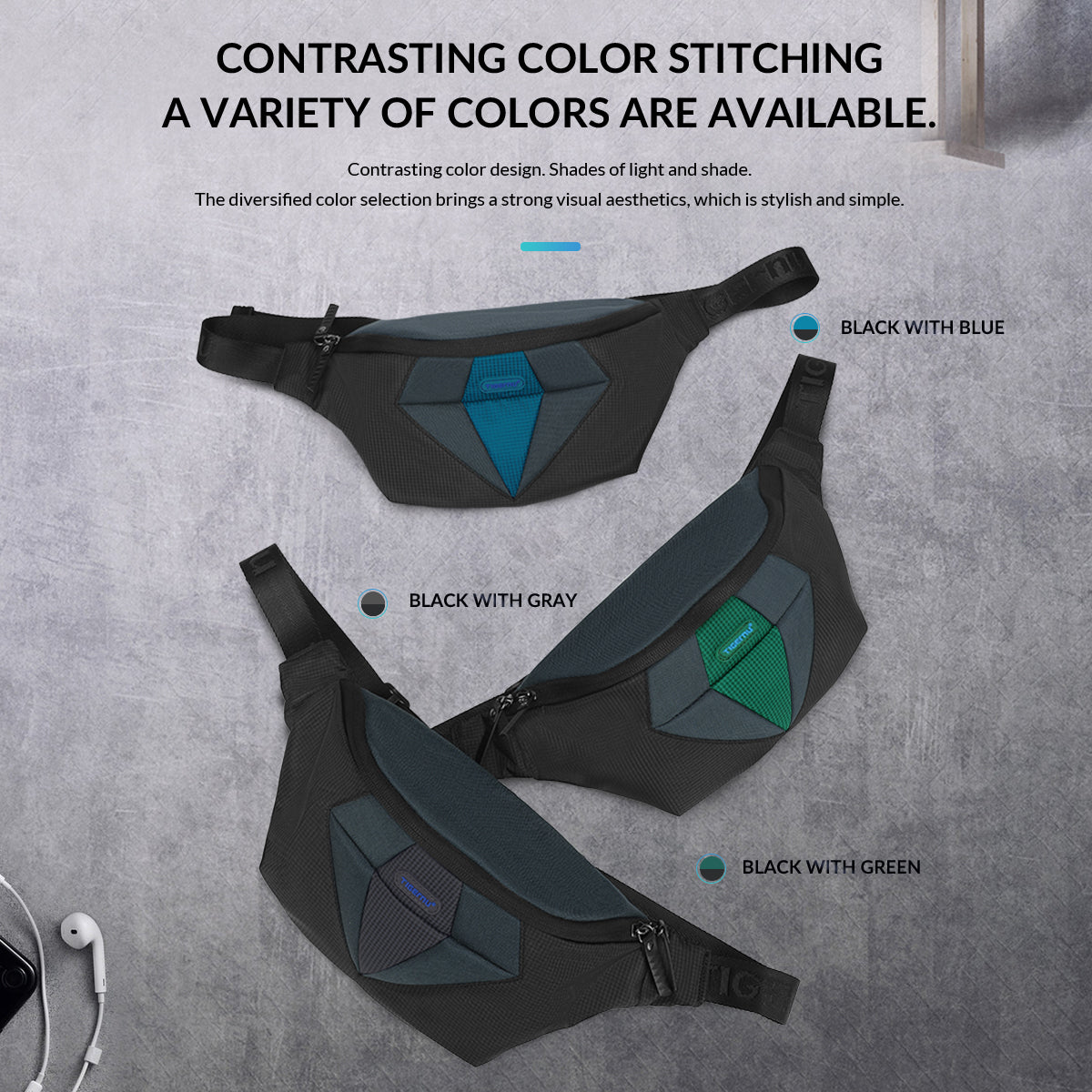 Tigernu T-S8166 Outdoor Sports Pocket Running Waterproof Phone bag Waist Belt Pack Travel Bag for men Bum Bag