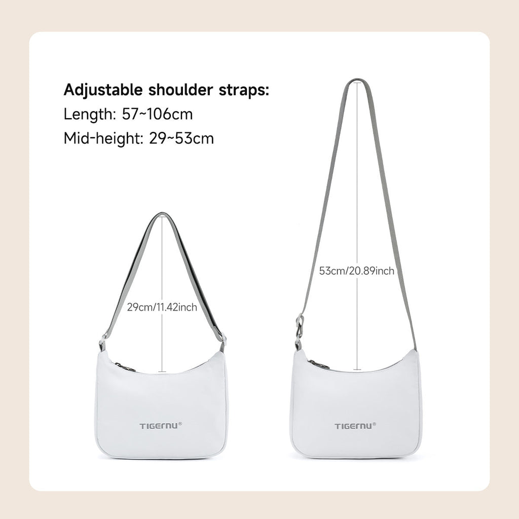 TIGERNU T-S81188 Compact Shoulder Bag 2L Tablet Compatible Multi-Compartment