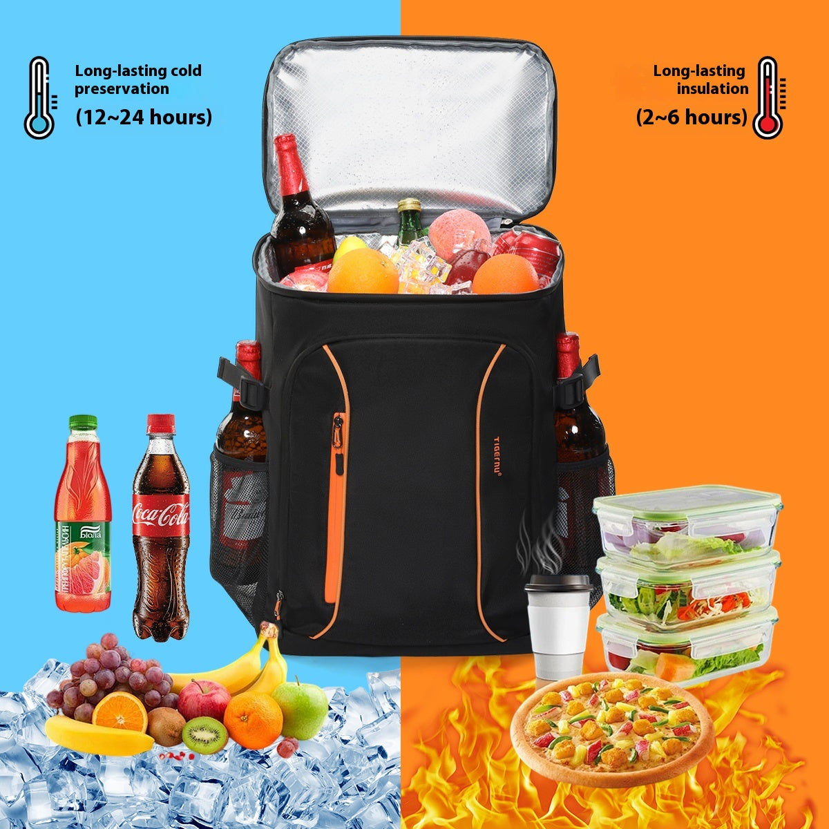 High Quality Custom Logo Portable Cooler Bags Multifunctional Heat Cold Preservation Picnic Bag Outdoor Camping Backpack
