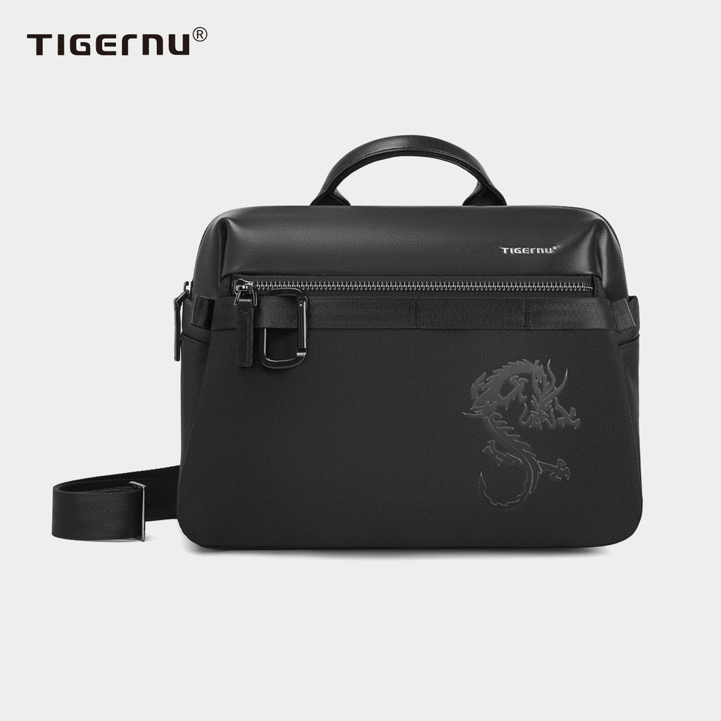 Lifetime warranty Fashion men's shoulder bag Chinese style handbag suitable for 11 inch tablet computer waterproof shoulder bag dragon series