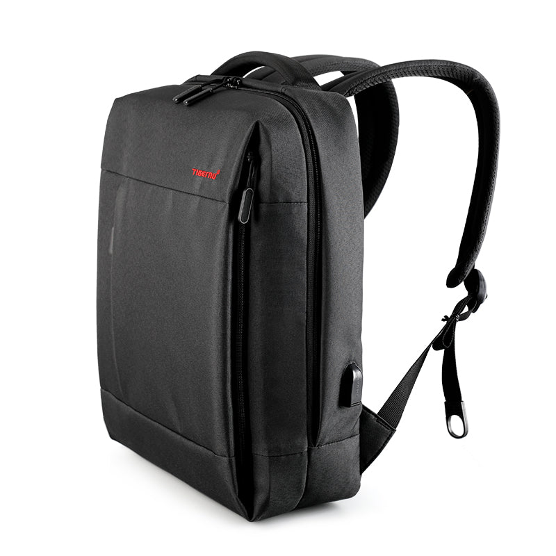 Tigernu brand ultra-thin backpack USB charging men's 14 inch 15.6 inch laptop backpack women's splash proof simple youth schoolbag