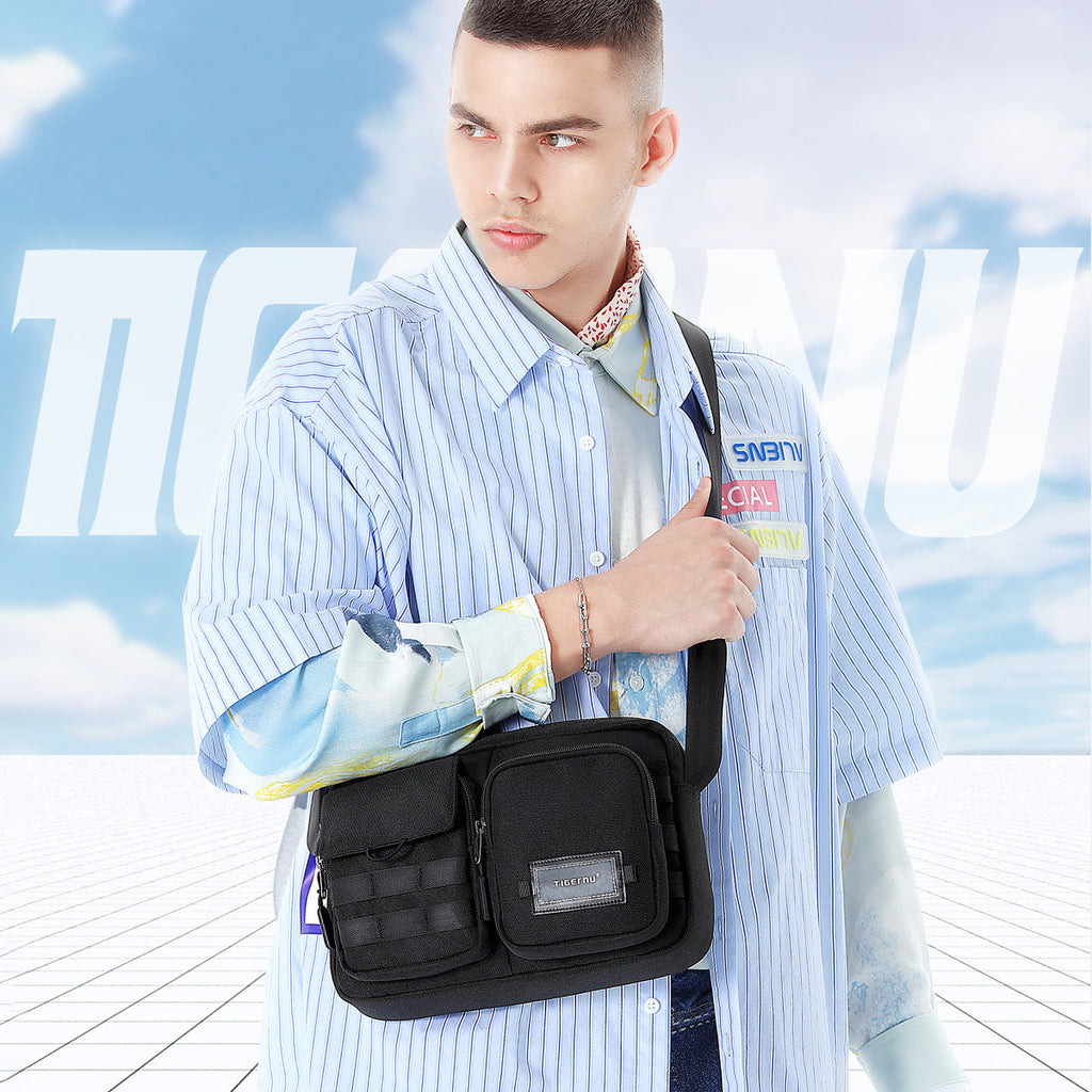 Lifetime warranty, new model, men's shoulder bag, lamp, weight, mini shoulder bag, travel bag, sling, waist bag, loose series