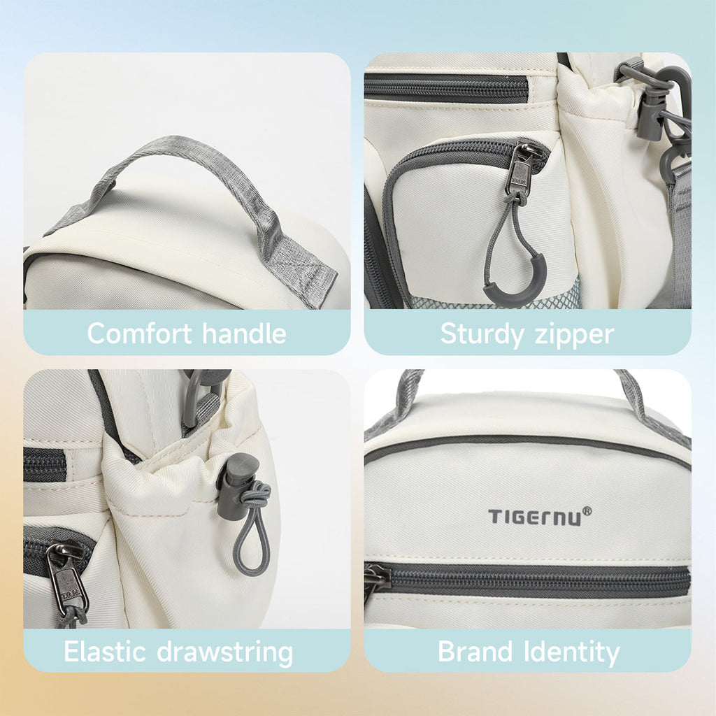 TIGERNU T-S81193 Leisure Bag Multi-Compartment Crossbody with Adjustable Strap