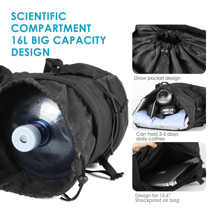 Tigernu men's/women's backpack, sports waterproof, with USB charging and laptop compartment