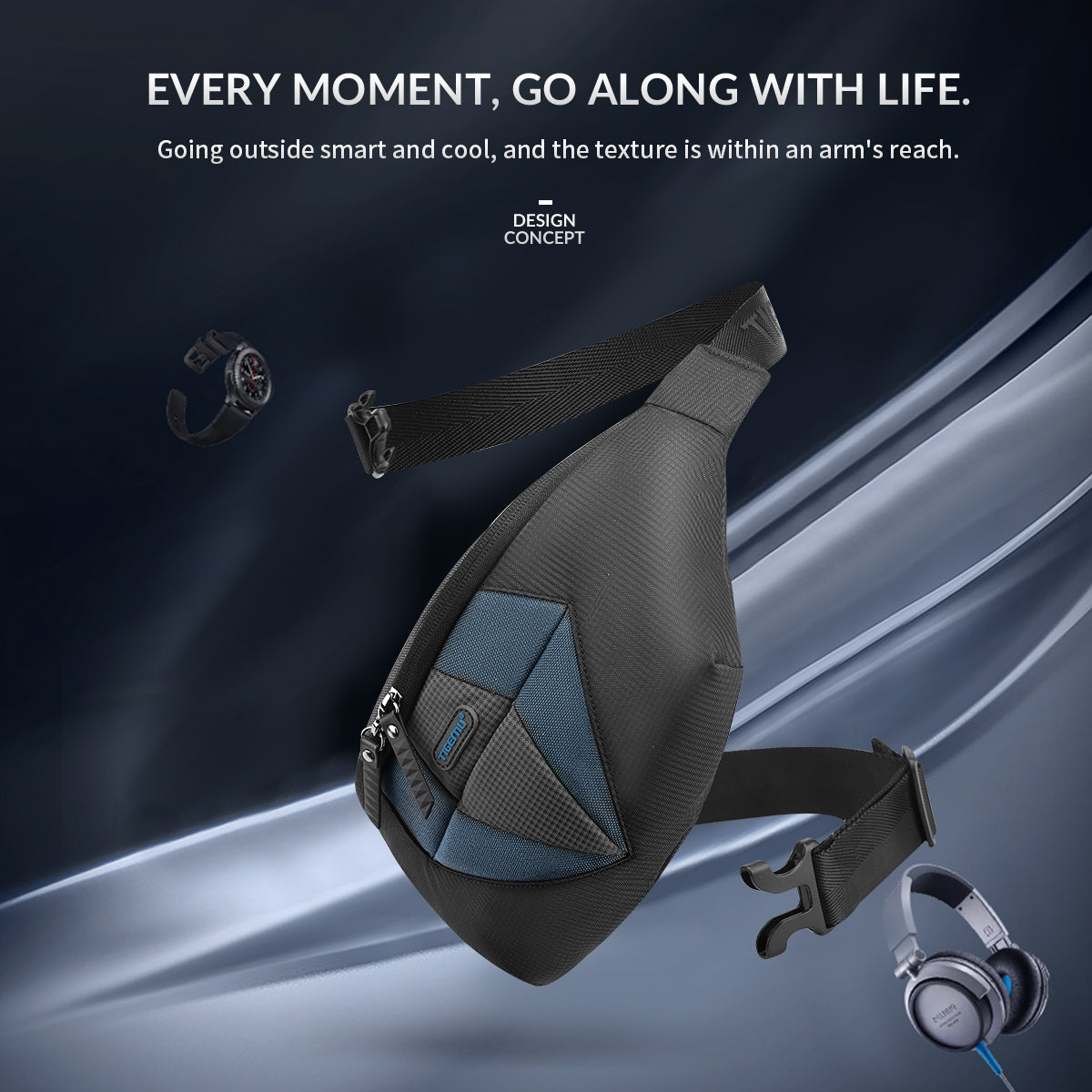 Tigernu T-S8166 Outdoor Sports Pocket Running Waterproof Phone bag Waist Belt Pack Travel Bag for men Bum Bag